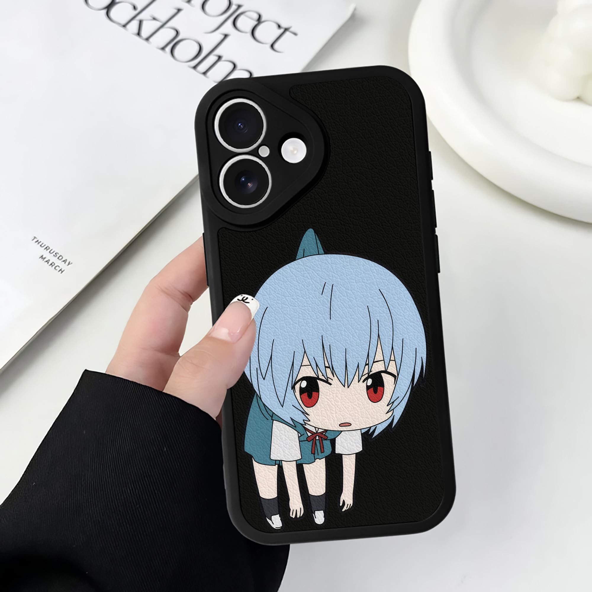 （画像用） EVA 新世紀エヴァンゲリオン 【iPhone 16シリーズ対応】シリコンスマホケース（レザー調） 材質：シリコン